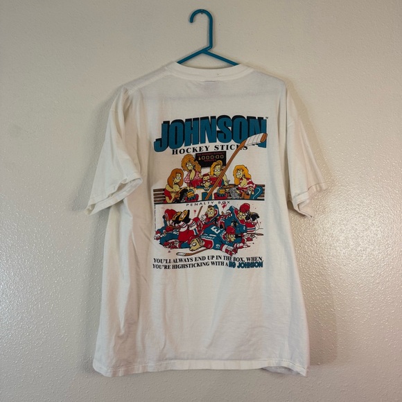 Vintage big Johnson White Graphic Tee XL - Picture 6 of 6